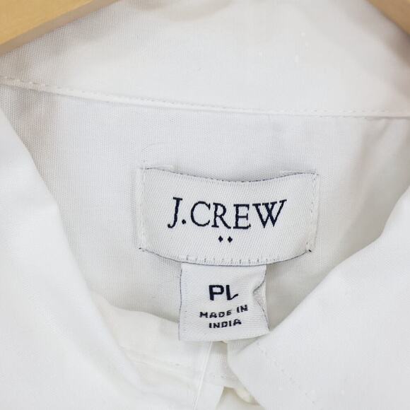 J. Crew Factory Sleeveless Cotton Poplin Shirt Signature Fit White Petite L NWT - Picture 5 of 8